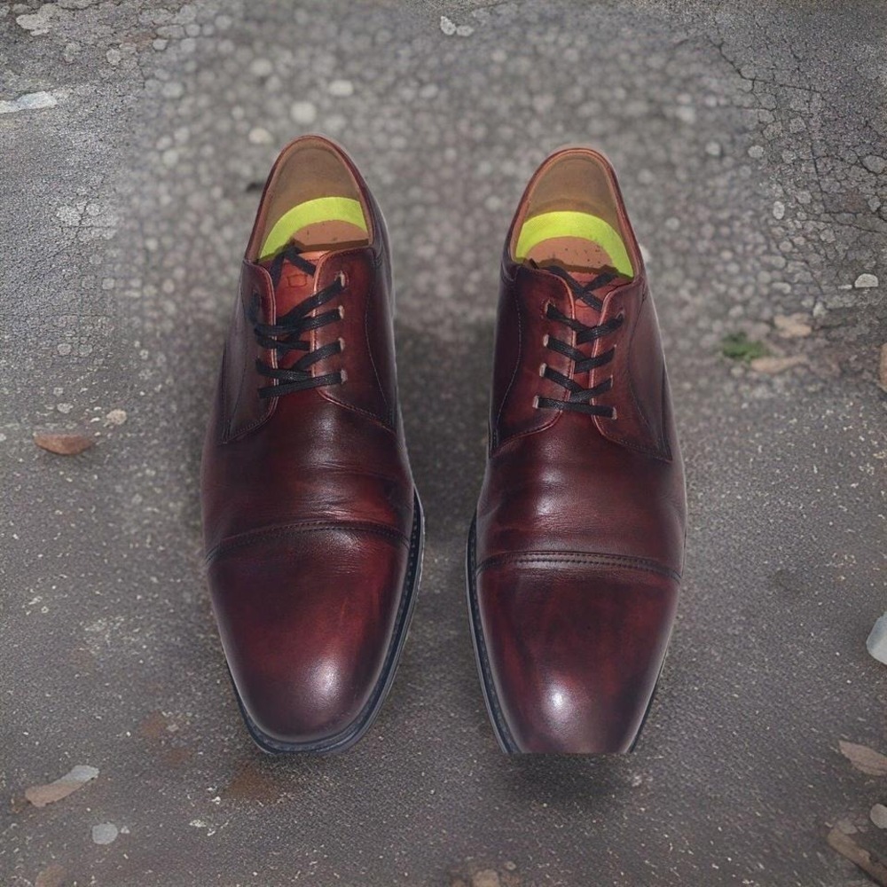 Florsheim Comfort Tech Leather Oxfords Mens Sz 12 Brown Leather